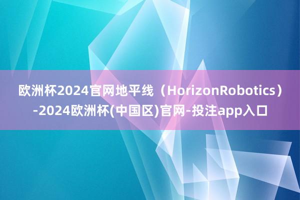欧洲杯2024官网地平线（HorizonRobotics）-2024欧洲杯(中国区)官网-投注app入口