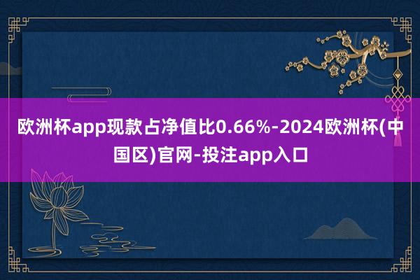 欧洲杯app现款占净值比0.66%-2024欧洲杯(中国区)官网-投注app入口
