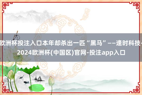 欧洲杯投注入口本年却杀出一匹“黑马”——逢时科技-2024欧洲杯(中国区)官网-投注app入口