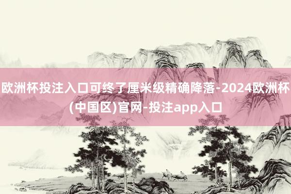 欧洲杯投注入口可终了厘米级精确降落-2024欧洲杯(中国区)官网-投注app入口