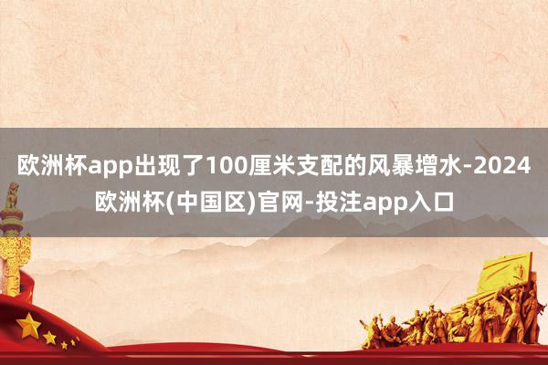 欧洲杯app出现了100厘米支配的风暴增水-2024欧洲杯(中国区)官网-投注app入口