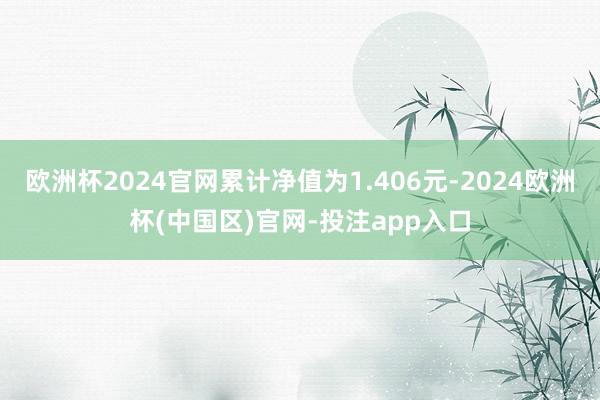 欧洲杯2024官网累计净值为1.406元-2024欧洲杯(中