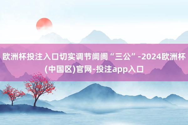 欧洲杯投注入口切实调节阛阓“三公”-2024欧洲杯(中国区)