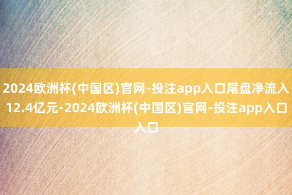 2024欧洲杯(中国区)官网-投注app入口尾盘净流入12.4亿元-2024欧洲杯(中国区)官网-投注app入口