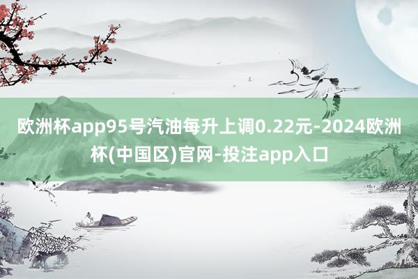 欧洲杯app95号汽油每升上调0.22元-2024欧洲杯(中