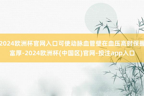 2024欧洲杯官网入口可使动脉血管壁在血压高时保握富厚-20