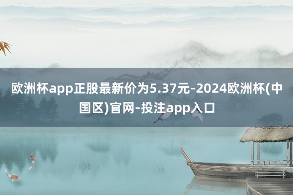 欧洲杯app正股最新价为5.37元-2024欧洲杯(中国区)