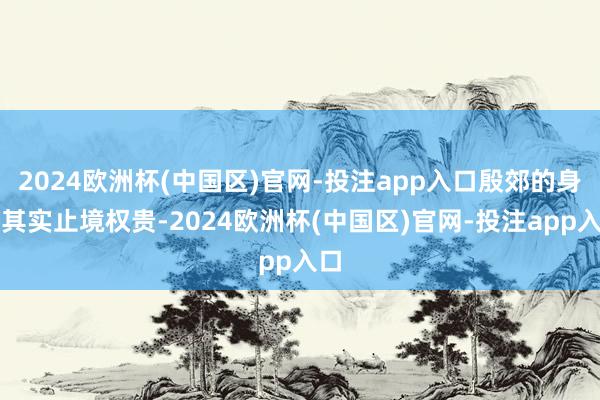 2024欧洲杯(中国区)官网-投注app入口殷郊的身份其实止