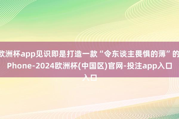 欧洲杯app见识即是打造一款“令东谈主畏惧的薄”的iPhon